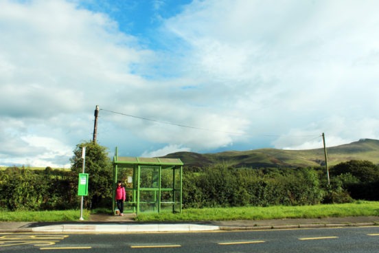 Me in front of the Libanus bus stop | Day trip to Brecon Beacons from Cardiff by public transport