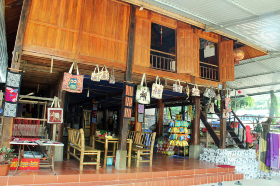 Local shops selling handicraft in Mai Chau