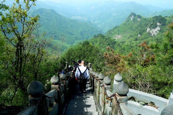 Beautiful views of Wudang Mountains in the spring
