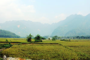 Mai Chau District in Hoa Binh, Vietnam