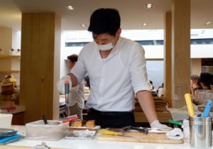 You might also catch the sight of an oppa preparing dessert by the window
