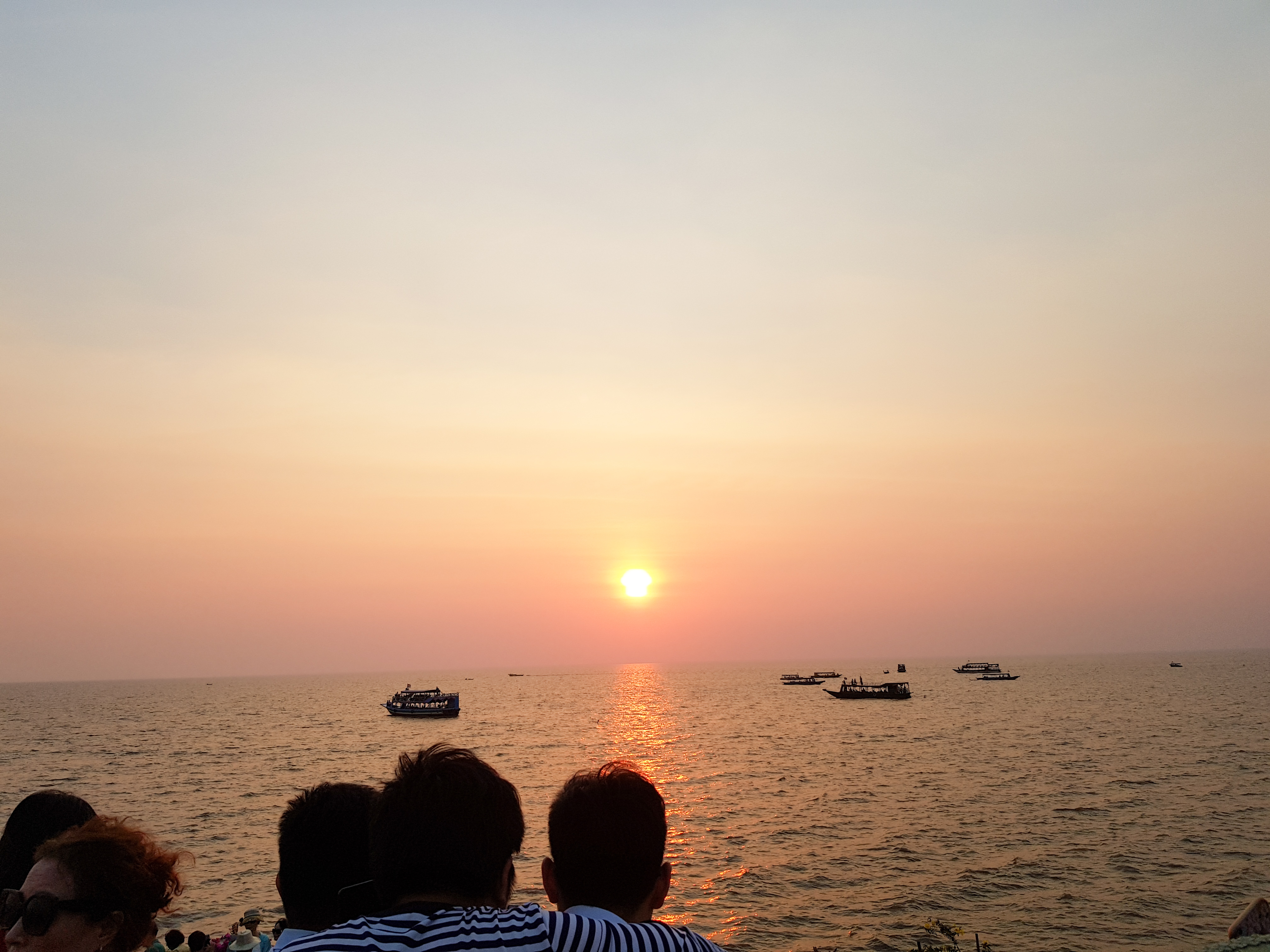 People watching sunset in Siem Reap